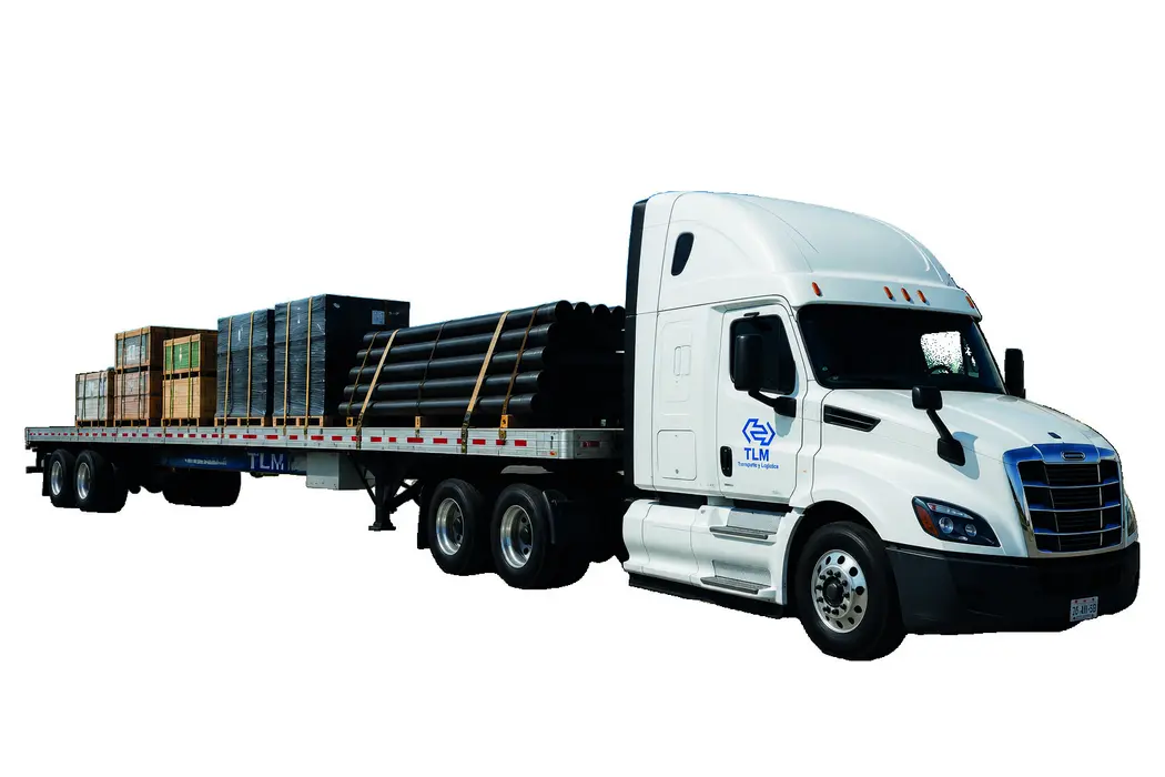 Tractocamión con plataforma